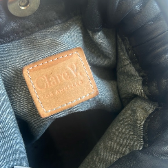 Clare V. Emma black lambskin drawstring crossbody - Picture 9 of 9